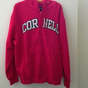 Jansport Red Cornell Zip-Up Hoodie Sweatshirt